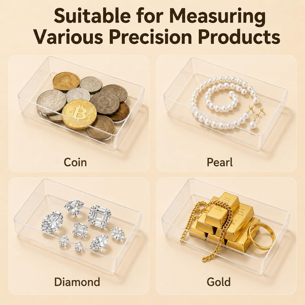 YONCON Digital Coin Scale, Gram Scale 0.01g Accuracy for Coin Collectors, Bank Tellers and Home Use, Ideal Scale for Gold and Jewelry, 200g Capacity with Calibration Weight