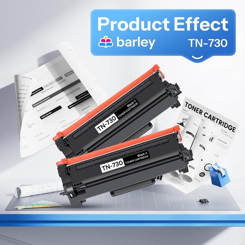 Brother TN730 Toner Cartridge - High-Quality Black Replacement for DCP-L2550DW & MFC-L2750DW | 2-Pack