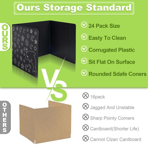 Alyclip 16 Pack Privacy Folders for Students - Durable & Waterproof Desk Dividers for Students,School Supplies for Teachers,Classroom Furniture,Easy to Clean Testing Dividers for Classroom,Dolphins