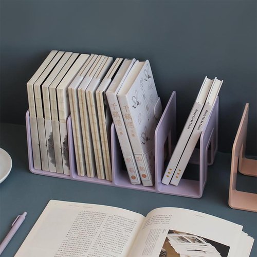 Zhousensen 2PCS Acrylic File Organizer for Desk, Desktop Document/Mail Organizer, 4 Compartments Plastics Invisible Bookshelf Floating (12.5" x 5.7" x 5", Black)