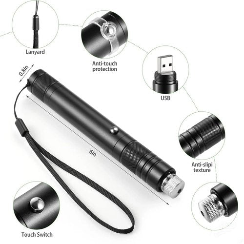SKHDNNV Remote Red Laser Pointer, High Power Laser Pointer, USB Charging, Suitable for Hiking and Astronomy Teaching