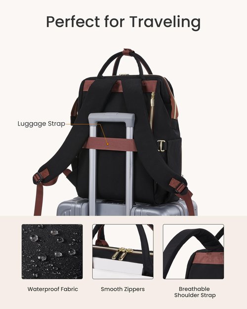 LOVEVOOK Laptop Backpack for Women with Giant Tumbler Holder Pocket, 17 inch Travel Work Backpack Purse for Nurse Teacher, Waterproof School Bag College Bookbag Cute Casual Daypack for Girls