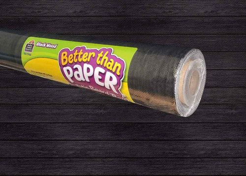White Shiplap Better Than Paper® Bulletin Board Roll & Black Wood Better Than Paper Bulletin Board Roll