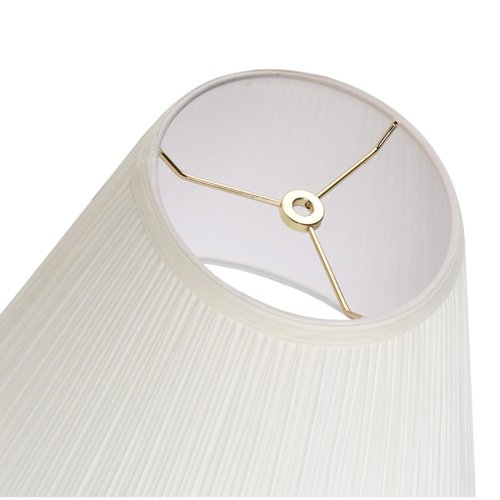 Aspen Creative 33055, Hardback Empire Transitional Spider Lamp Shade, Mushroom Pleated Off-White, 7" Top x 13" Bottom x 10" Slant