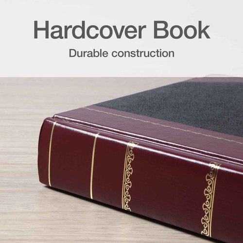 Boorum & Pease 9 Series Account Book - Record Ruled, Smyth-Sewn Acid-Free 500 Pages - 14-1/8"x8-5/8" Black Hardcover - Accounting Ledger Book for Financial Record & Business Expense Tracking - 1 Unit