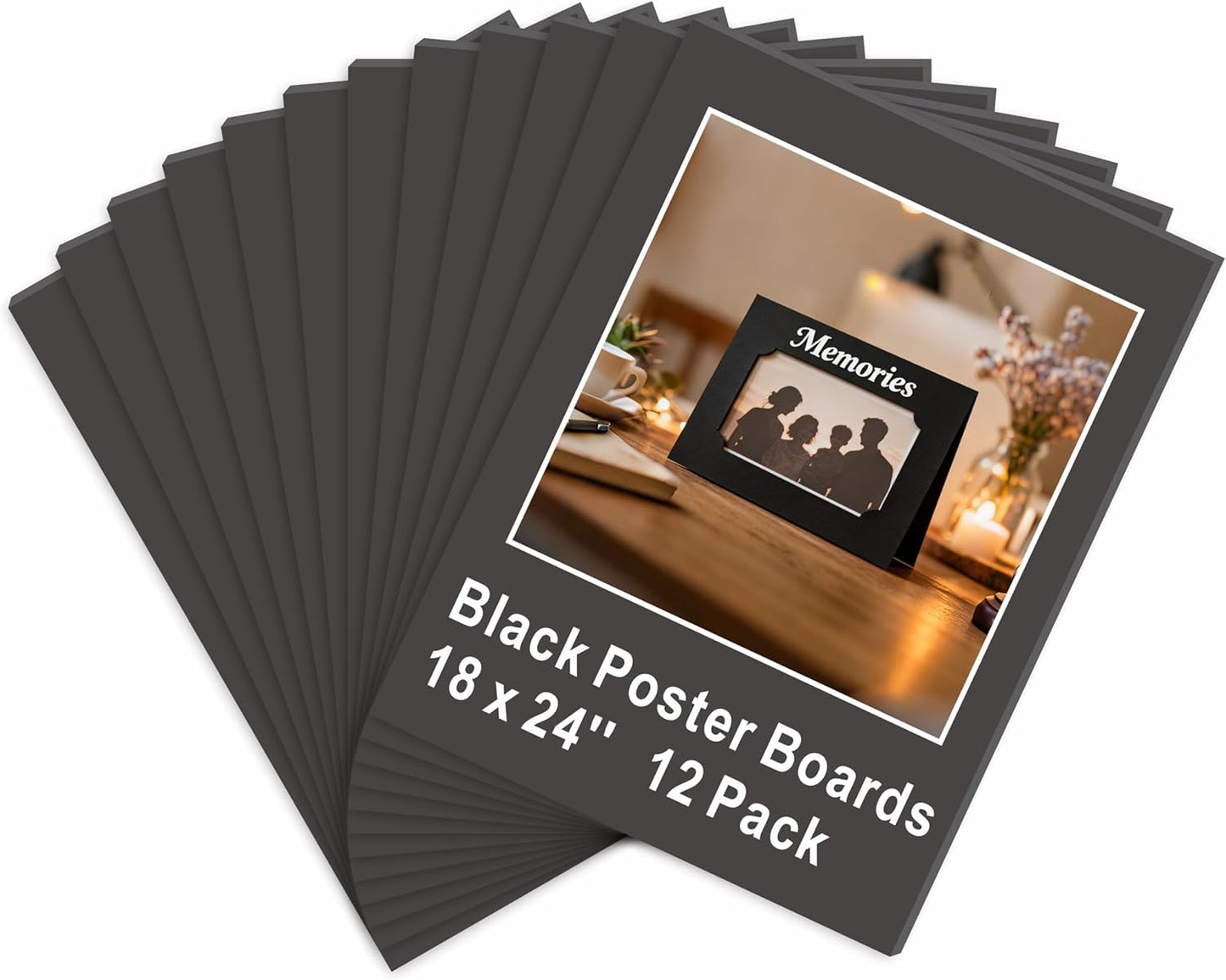 ZXUNLIEH Foam Poster Board - 18 x 24 Inch Double-Sided Sheets for Crafts & School Projects | 12 Pack