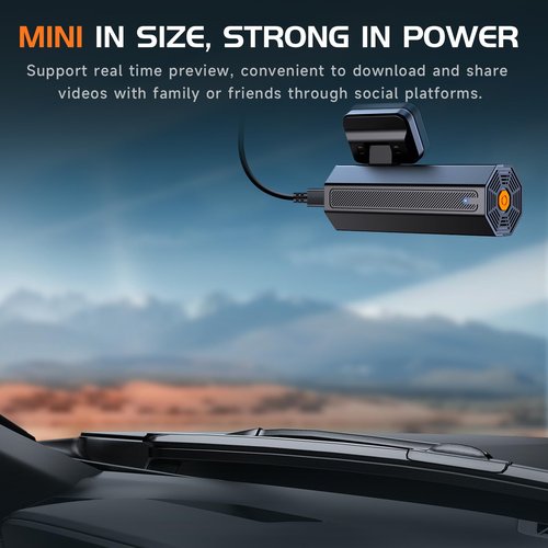 Dash Cam, 2.5K Dash Camera for Cars, V200 WiFi Dash Cam Front, Wireless Dashcam with App, WDR Night Vision, G-Sensor Dashcams for Cars, 24H Parking Mode, Loop Recording, Support 256GB Max