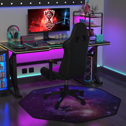 Office Chair Mat for Hardwood Floor, 47"×47" Computer Gaming Chair Mat, Desk Floor Mat Hardwood, Anti-Slip and Easy to Clean- Machine Washable