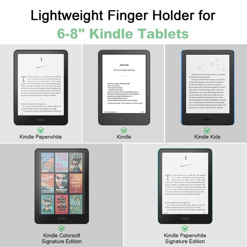 2 Pack Comfortable Hand Strap for Kindle and Tablets, Kindle Accessories for Reading in Bed, Secure and Lightweight Grip Holder for 4.7-8" Tablet/Paperwhite/Kobo/Oasis/E-Book/Phone (Matcha)