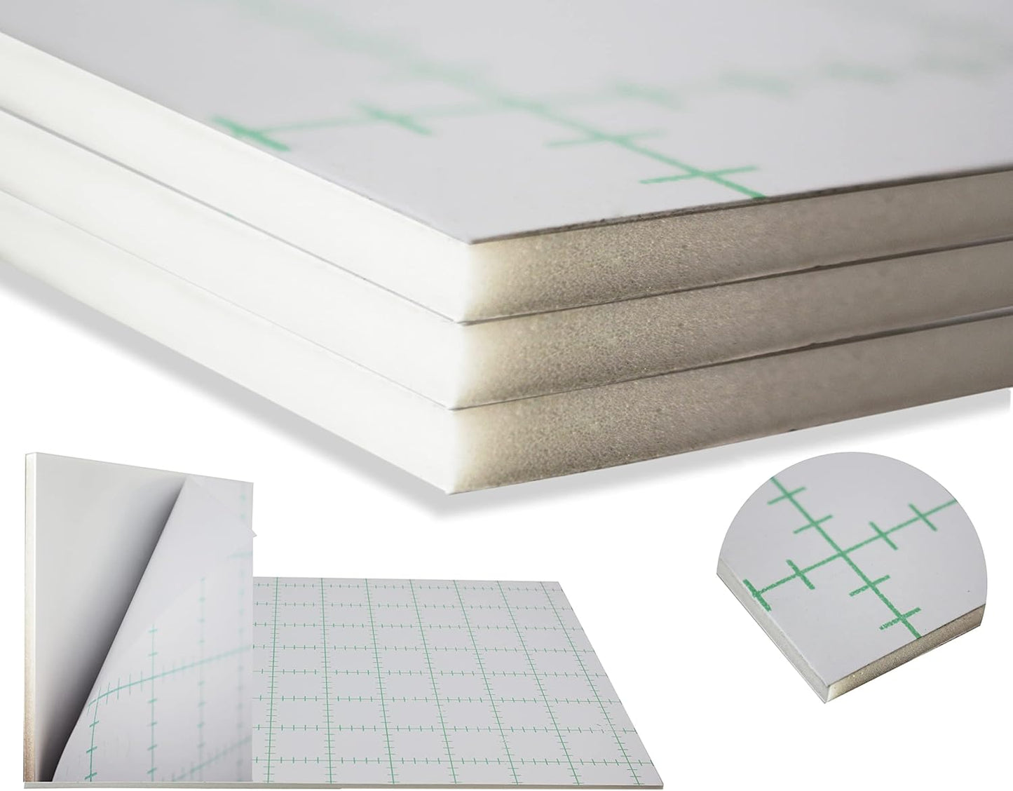 Skiennix Self-Adhesive Foam Board - 8x10 Inches, Acid-Free, 25 Pack, Perfect for Mounting and Crafting