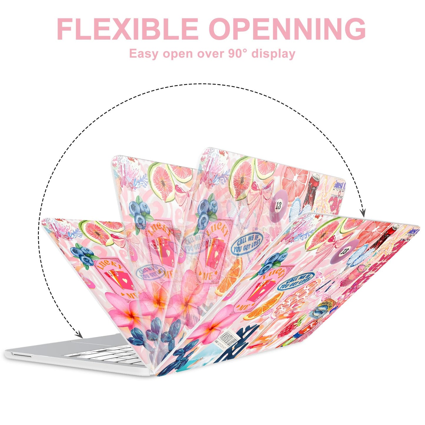 AKIT Compatible with MacBook Neo Case 13 inch 2026 Release, Unique Pattern Plastic Hard Shell Laptop Case+Screen Protector+Keyboard Cover for New MacBook Neo 13 inch A3404 (A18 Pro Chip), SumPink
