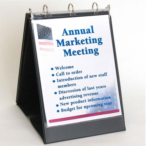 StoreSMART - Flip Chart Easel Presentation Binder - Portrait/Vertical - Black - VH430