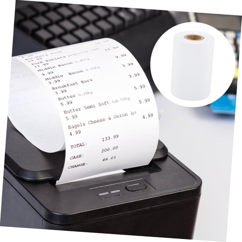 KALLORY 10Rolls Multipurpose Thermal Paper for Cash Registers Printing for Retail and Office Use Core