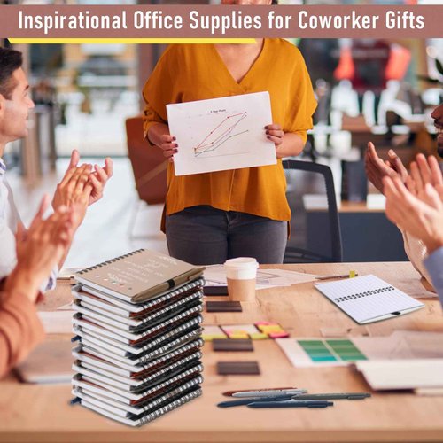 Kosiz 100 Pcs/50 Set Clergy Appreciation Christian Gifts Bulk Spiral Religious Notebook with Sticky Notes Bible Verse Pens Christian Notepads Church Supplies for Pastor Employee Teacher (Netural Color)