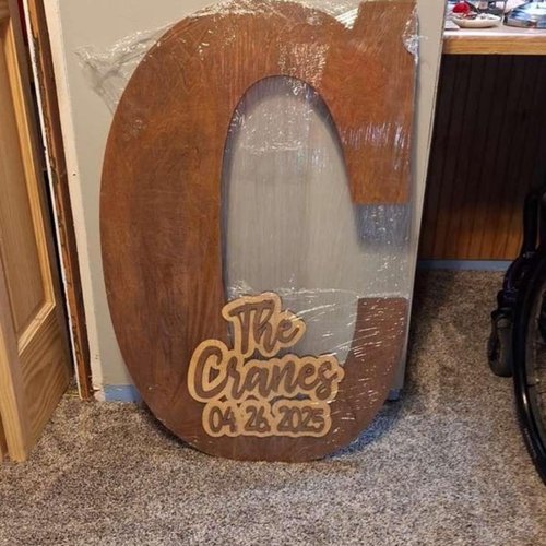 Andisijq Personalized Wedding Sign,Wedding Guest Book Alternative GuestBook Alternative Wedding Letter Guest Book Alternative Custom Wooden Name Sign (50cm 9.6")