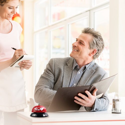 2 Pieces Call Bell Hand Bell Service Bell Bar Counter Top Service Call Bell Ring Reception Bell Service Bell Wedding Events Bell Party Events Bell