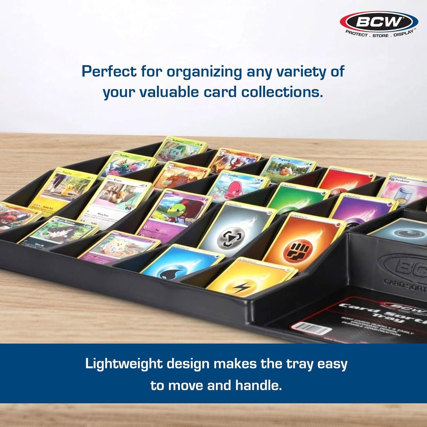 BCW Card Sorting Tray - 24-Cell Trading Card Organizer for TCG & Sports Cards | Perfect for Pokémon, Baseball, Magic