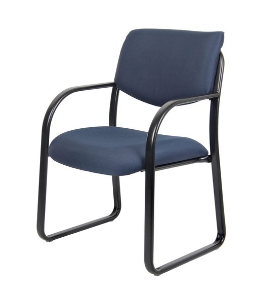 Boss Office Products Fabric Guest Chair in Blue