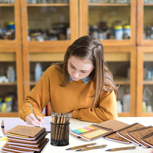Moinchore 20 Sets Inspirational Notebook Bulk Christmas Employee Appreciation Gifts Spiral Weekly Planner Notebook with Sticky Note bamboo Pens for Holiday Coworker Nurse Staff (May You Be Proud)