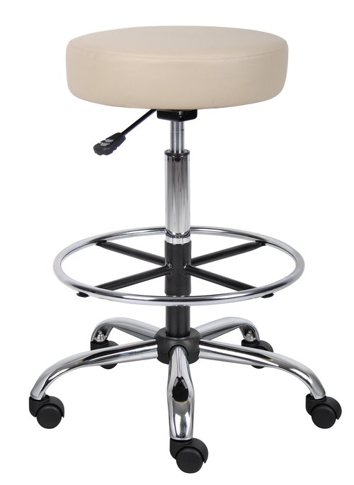 Boss Office Products Be Well Medical Spa Drafting Sool in Beige