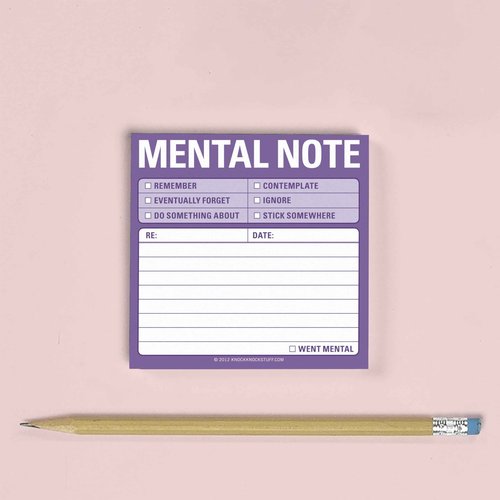 8-Pack Knock Knock Mental Note Sticky Notes, to Do List Notepads, 3 x 3-inches Each