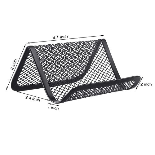 30 Pieces Mesh Business Card Holder Desk Metal Black Business Card Holder Desktop Name Card Organizer Capacity 50 Cards for Office Name Card