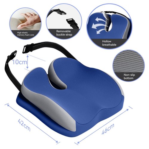 Seat Cushions for Office Chairs Wheelchair Cushion for Long Sitting Back Pain，Memory Foam Seat Car Computer Desk Chair Cushion，Coccyx Cushion for Tailbone Pain Relief Cushion Office Chair Butt Pillow