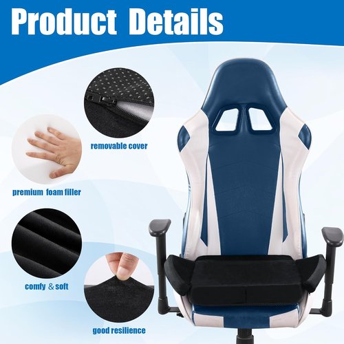 BALAPET Ultra Soft Gaming Chair Cushion - Tailbone Pain Relief for Long Sitting | Black