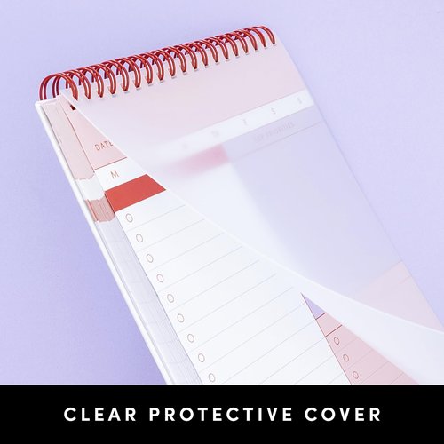 PAPERAGE To Do List Notepad, Daily To Do List Notebook, 60 Double-sided Tear-off Sheets, 1 Pack, 6.5" x 9.5", Undated Daily Planner Checklist for Office, School or Home (Pastel Rainbow Stripe)
