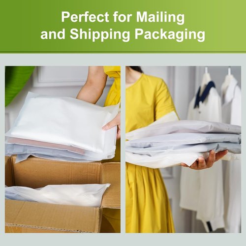 Frosted Packaging Bags - 100 Pcs 10x13 Inch Zipper Plastic Bags for Clothing & Documents