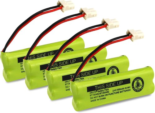Kruta Cordless Phone Battery - Compatible with Vtech DS6401/DS6421/DS6422 - Pack of 4