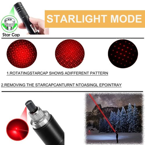 Laser Pointer High Power, Red Laser Pointer Indicator Light, Long Range Laser Pointer for Hiking, USB Charge