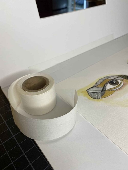 Lineco Self-Adhesive Linen Hinging Tape. Acid-Free, Neutral pH Fabric. 1.25 inches X 150 Feet. Trusted Tape for Hinging, Matboards, Mounting, Conservation, Framing, Craft, DIY. White.