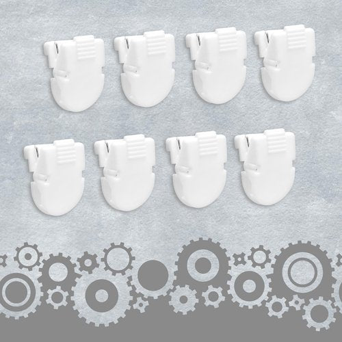 Gosknor 24pcs Cubicle Clips, Fabric Panel Wall Clips Plastic Cubicle Pins Hooks Accessories for Hanging Pictures Photo Frame Office Notes Memos Messages (White)