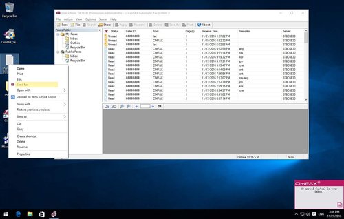 CimFAX B5 Paperless Fax Machine Fax from PC/Mobile Fax2email Fax Software All-in-one Fax System 10 Users Fax Server