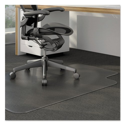 Alera Moderate Use Studded Chair Mat for Low Pile Carpet, 36 X 48, Lipped, Clear