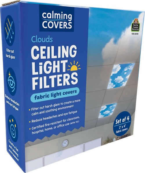 Teacher Created Resources Clouds Calming Covers Ceiling Light Filters (TCR20140)