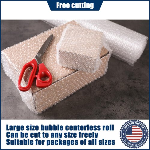 PRIMPKG 12in x 350ft Bubble Cushion Rolls, Bubble Cushion Packaging, Coreless roll, Shipping Packaging, Packing and Moving Boxes, Heavy Duty Moving and Shipping (12in x 350ft 1 Roll)