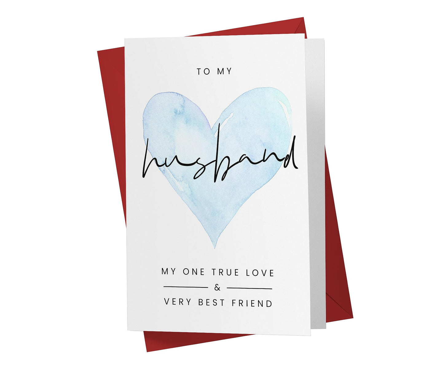 Karto Sweet Birthday Card for Husband Him - Large 5.5x8.5 inch Husband Birthday Cards - One True Love
