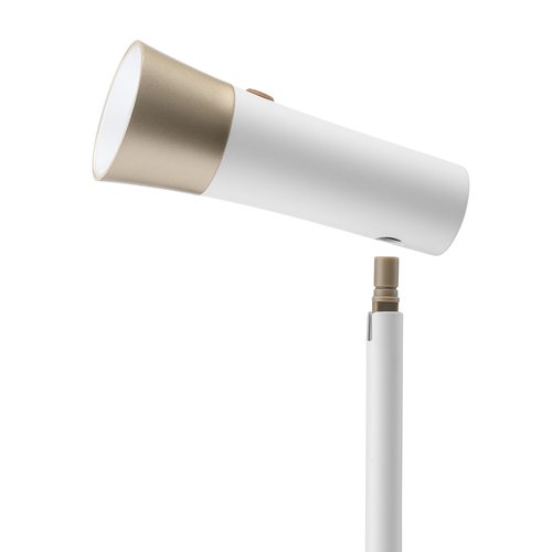 Dimmable LED Desk Light Study Lamp w/Adjustable, Rechargeable & Detachable Head - Home/Dorm/Office Table Lighting for Work, Reading & Studying - White/Gold