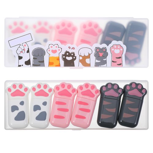 6Pcs White Out Correction Tape for Writing Instrument, Cute Cat Claw White Out Tape Correction Tape for Instant Corrections Wrong Writing At Any Time for school, Office Supplies Kawaii Birthday Gifts