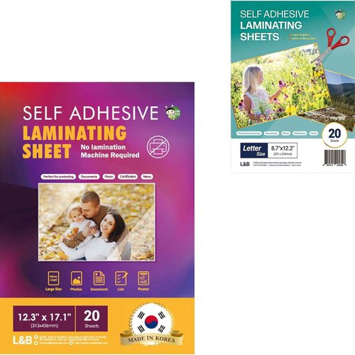Menu Size 20 Sheets +Letter Size 20 Sheets - HA SHI 2 Self Laminating