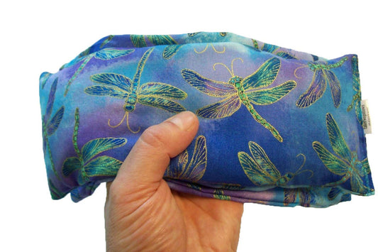 (Take Two Pillows) One Weighted Flaxseed Eye Pillow with Lavender Buds and Matching Slip Cover. (10 x 4 x 1 inches). Don't take Pills! Take Pillows!