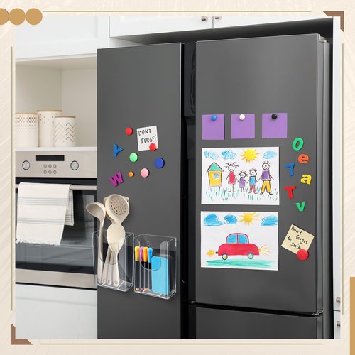 Fullhawl 12 Pcs Magnetic Brochure Holder 4x6 Inch Flyer Holder Acrylic Brochure Holders Attaches to Metal Surfaces Magnetic Trifold Holder Holds for Office Exhibition Advertising