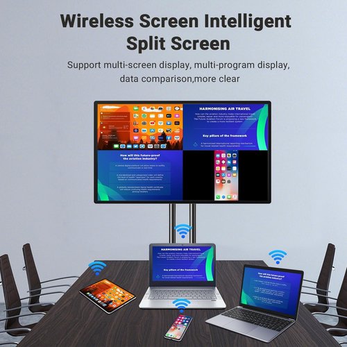 49" Interactive Smart Board for Classrooms, Labs & Churches – 1080P Touchscreen Whiteboard with Wireless Screen Mirroring, Multi-Device Sharing, Android 12 OS, FCC/CE/RoHS Certified (Board Only)