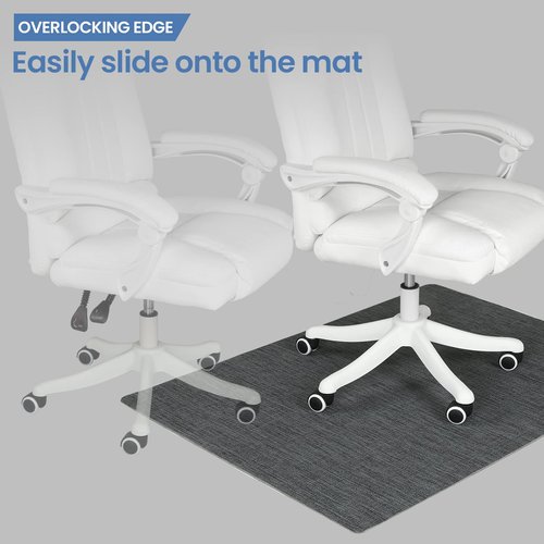 RccugmatS Chair Mat for Hardwood Floor, 36" x 48" Heavy Duty Office Chair Mat for Rolling Chairs, Anti Slip, Computer Chair Desk Mat, Floor Protector for Home Office, Black&Grey