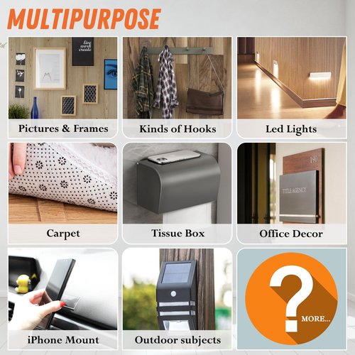 Extra Large Double Sided Tape Heavy Duty Removable 1.18 Inch x 160 Inch, Clear & Tough Nano Tape, Multipurpose Mounting Tape Picture Hanging Strips Adhesive for Poster Carpet