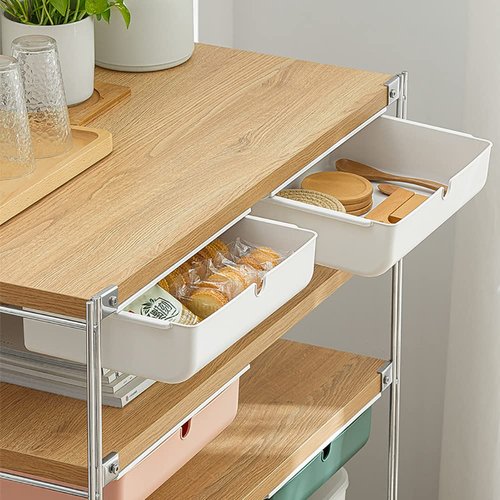 PitorKiter Under Desk Drawer, Large Hidden Self-Adhesive Under Desk Organiser for Storage of Cutlery, Office Supplies, Stationery and Cosmetics (Dark Green)