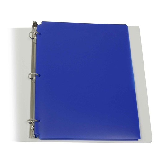 C-Line Two-Pocket Heavyweight Poly Portfolio Folder, 3-Hole Punch, 11 X 8.5, Blue, 25/Box (Pack of 2)