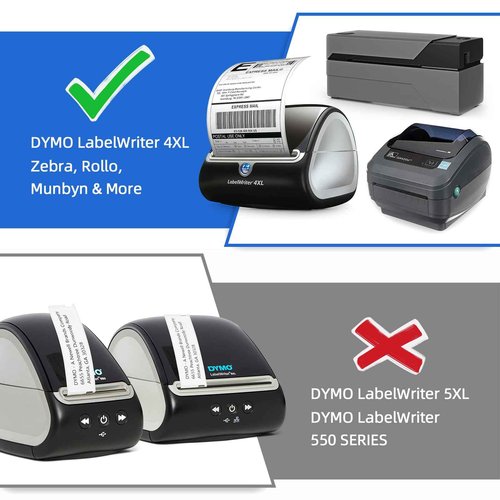 Printholic 4" x 6" Shipping Labels Compatible with Dymo 1744907 Thermal Postage Labels, Ultra Strong Adhesive & Perforated, Compatible with Dymo 4XL & Zebra Desktop Printers [16 Rolls/3520 Labels]